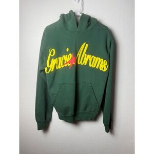 Gracie Abrams Official Tour Hoodie Green Yellow Logo Star Cotton Pullover small